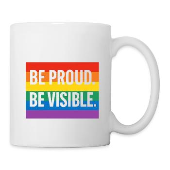 Rainbow Pride Statement Design - Mug - white - Right