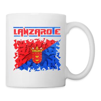 Inscription de l’île de Lanzarote avec armoiries - Mug blanc - blanc - Droite
