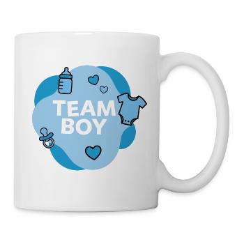 Team Boy Baby Shower Design - Tasse - Weiß - Rechts