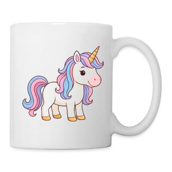 Pastel unicorn with rainbow head - Mug - white - Right