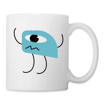 Cute little monster cyclops design - Mug - white - Right