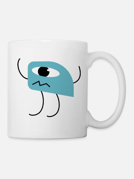 Süßes kleines Monster Zyklop Design - Tasse - Weiß