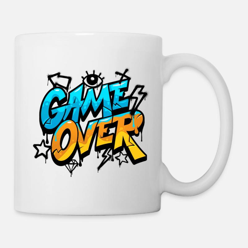 Game Over Graffiti Style Design - Tasse - Weiß