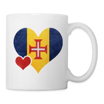Heart with Lithuanian flag and cross - Mug - white - Right