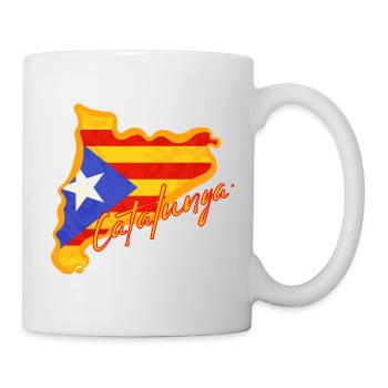 I love Catalonia, map of Catalonia - Mug - white - Right