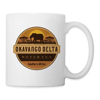 Okavango delta , Botswana - Tasse - Weiß - Rechts