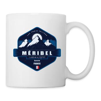 Meribel, Les Trois Vallées , Frankreich - Tasse - Weiß - Rechts