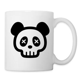 Panda Totenkopf Skelett - Tasse - Weiß - Rechts