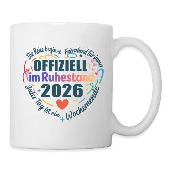 Officially retired 2026 heart design - Mug - white - Right