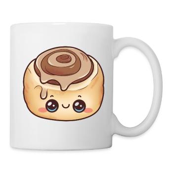 Süße Zimtschnecke Kawaii - Tasse - Weiß - Rechts