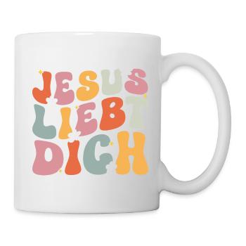 Jesus Liebt Dich Bibel Gott Christus Religious - Tasse - Weiß - Rechts