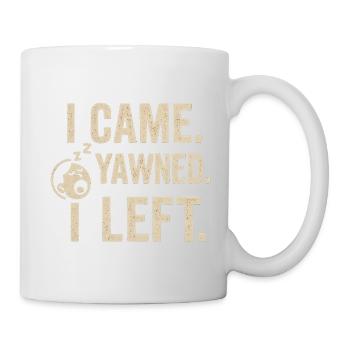 Sleepy Yawn Left Tee Design - Mug - white - Right