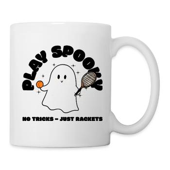 Cute Halloween Tennis Ghost Ghost Tennis Player - Mug - white - Right