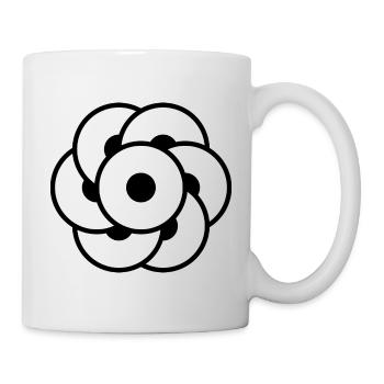 Crop Circle Flower – Geometric Cosmic Art - Mug - white - Right