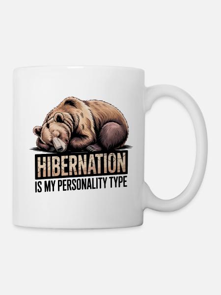 Winterschlaf Bär - Tasse - Weiß