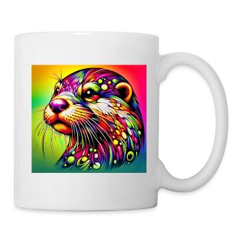 loutre - Mug blanc - blanc - Droite