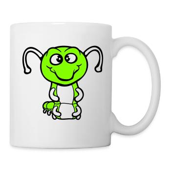 Caterpillar Friendly sweet lovely smiles happy Comic - Mug - white - Right