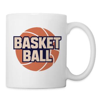 Design de ballon de basket dynamique - Mug blanc - blanc - Droite