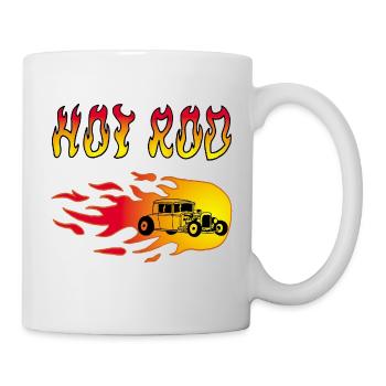 Voiture en Flamme Vintage Racer - Mug blanc - blanc - Droite