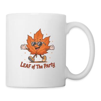 Leaf of the Party Happy Fall Harvest Autumn Leaf - Mug - white - Right