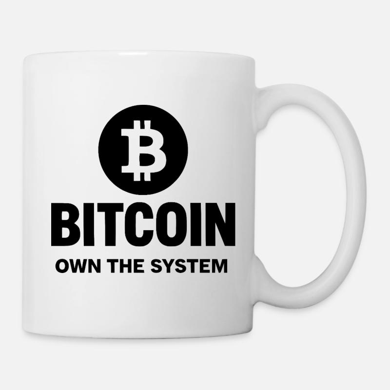 Bitcoin - Own the System - Tasse - Weiß