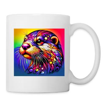 loutre - Mug blanc - blanc - Droite