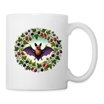 Whimsical Bat and Berry Motif - Mug - white - Right