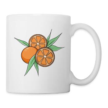 Fresh Orange Citrus Fruit Illustration - Mug - white - Right