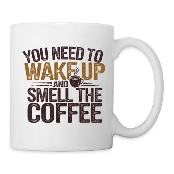 Motivierendes Kaffee-Weck-Zitat - Tasse - Weiß - Rechts