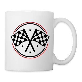Racing Rennflagge Zielflagge - Tasse - Weiß - Rechts