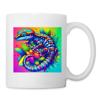 Gecko - Tasse - Weiß - Rechts
