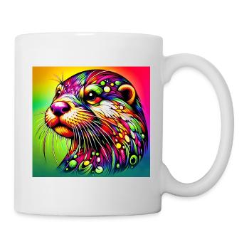 loutre - Mug blanc - blanc - Droite
