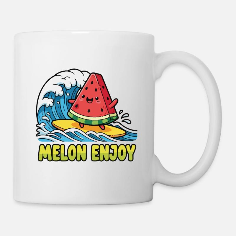 Surfing Watermelon - Mug - white