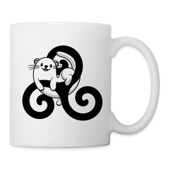 Brittany Breton Hermine – Breizh Symbol Triskel - Mug - white - Right