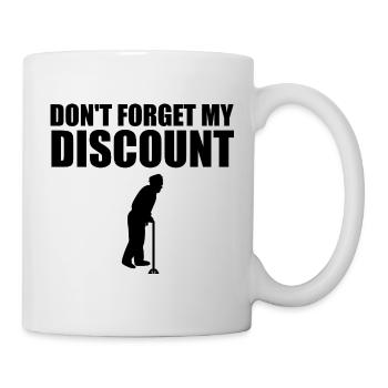 N'oubliez pas ma réduction pour les hommes plus âgés - Mug blanc - blanc - Droite