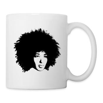 Afro-Beauty T-Shirt - Tasse - Weiß - Rechts