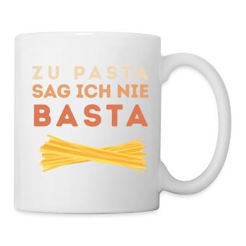 I never say basta to pasta - Mug - white - Right