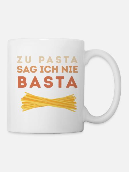 I never say basta to pasta - Mug - white