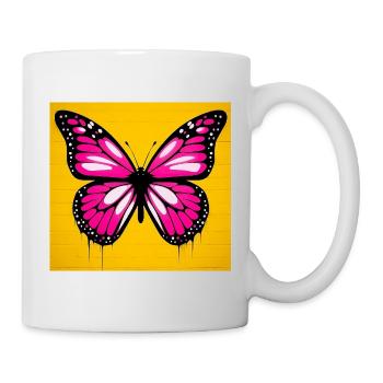 Schmetterling - Tasse - Weiß - Rechts