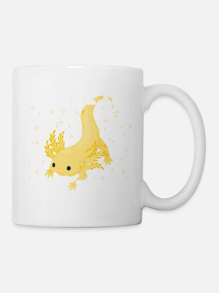 Bright gecko design with yellow detail - Mug - white