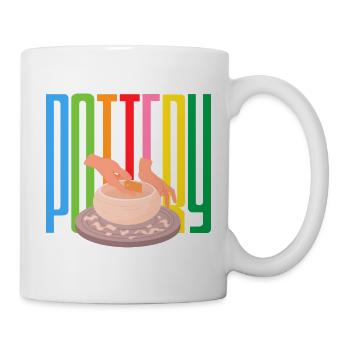 Art de la céramique Poterie du monde coloré - Mug blanc - blanc - Droite