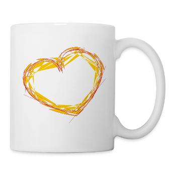 HEART. COUPLE. VALENTINE'S DAY. JUST MARRIED. Bachelorette party. - Mug - white - Right