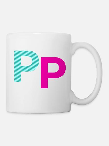 P Buchstabe - Tasse - Weiß