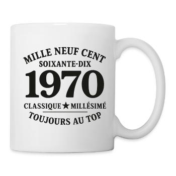 1970 – Classique Millésimé, Toujours au Top - Mug blanc - blanc - Droite
