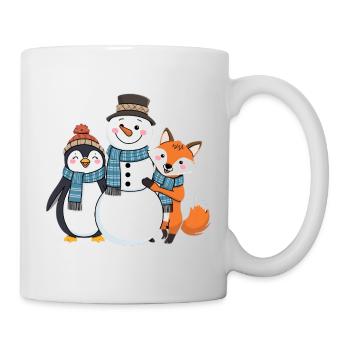 Winter Friends - Penguin, Snowman and Fox - Mug - white - Right
