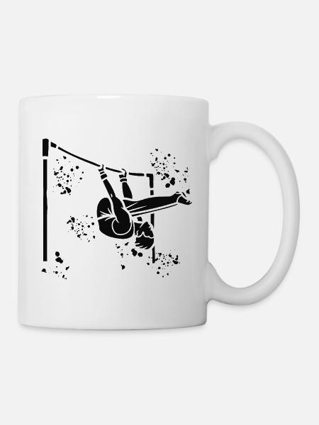 Gymnaste barre fixe gymnastique artistique - Mug blanc - blanc