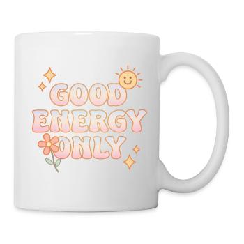 Good Energy Only – retro pastel vibes - Mug - white - Right