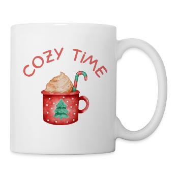 Cozy Time weihnachtliche Tasse Kakao Schlagsahne - Tasse - Weiß - Rechts