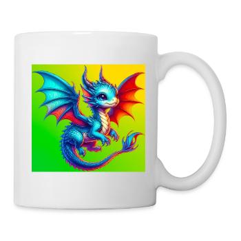 Drache - Tasse - Weiß - Rechts