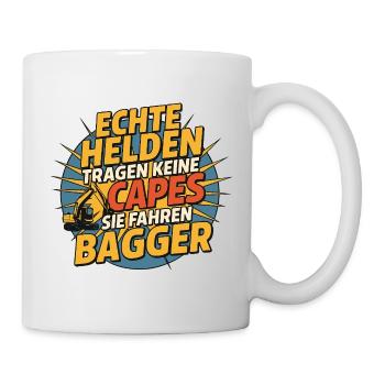 Real heroes ride BaggeR - Mug - white - Right